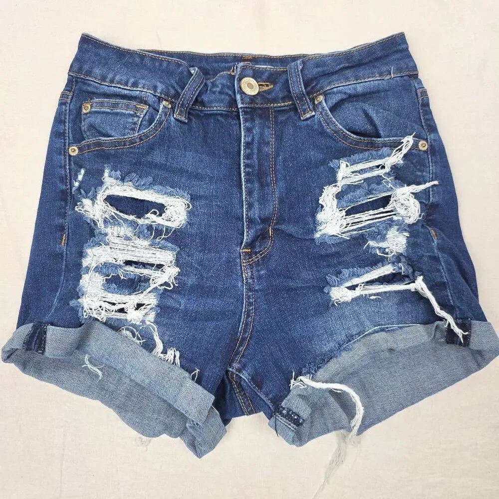 Rue21 Distressed Denim Shorts Womens 6